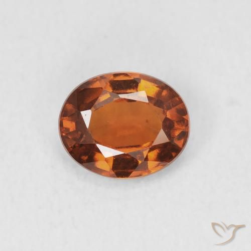 0.94ct Natural Ámbar naranja Granate Hessonita, Ovalada, VS