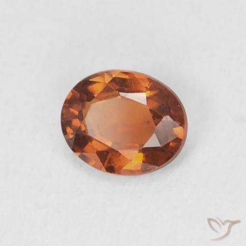 granate hessonita Ámbar naranja natural de 0.94 ct, Ovalada, VS