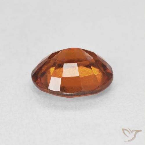 granate hessonita Naranja rojizo natural de 1.74 ct, Ovalada, VVS-VS