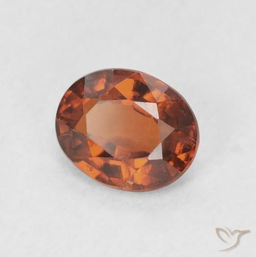 granate hessonita Naranja medio natural de 1.47 ct, Ovalada, VVS-VS
