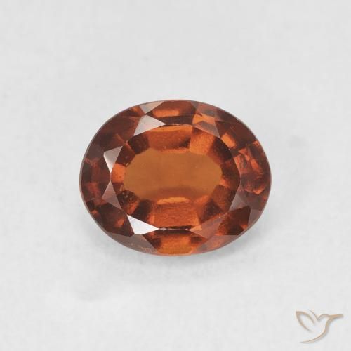 1.40ct Natural Naranja rojizo Granate Hessonita, Ovalada, VVS-VS