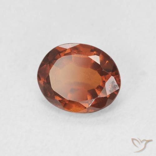 granate hessonita Naranja rojizo natural de 1.40 ct, Ovalada, VVS-VS