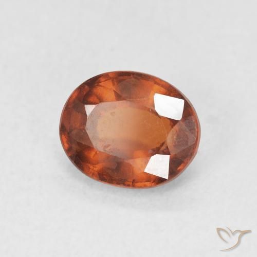 granate hessonita Ámbar naranja natural de 1.57 ct, Ovalada, VVS-VS