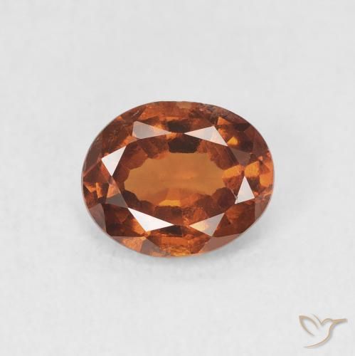 1.17ct Natural Naranja rojizo Granate Hessonita, Ovalada, VVS-VS