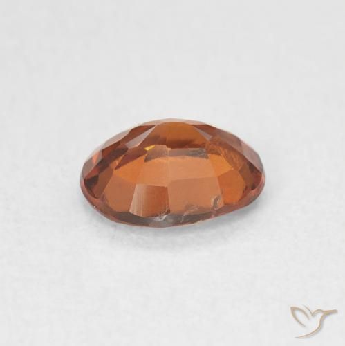 granate hessonita Naranja rojizo natural de 1.17 ct, Ovalada, VVS-VS