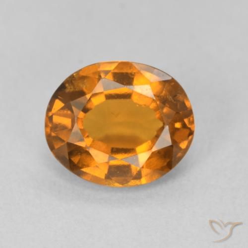 1.69ct Natural Naranja medio Granate Hessonita, Ovalada, VS-SI