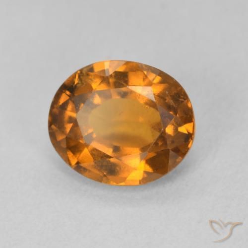 granate hessonita Naranja medio natural de 1.69 ct, Ovalada, VS-SI