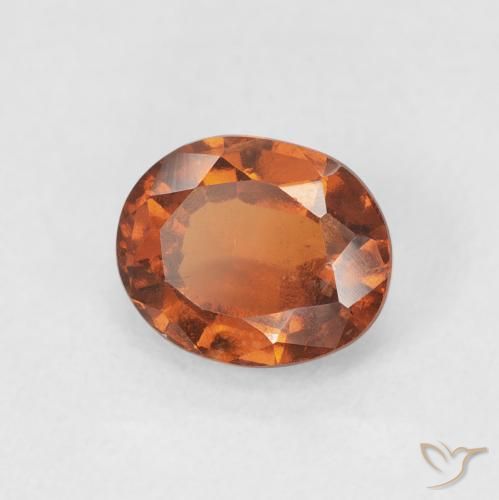 granate hessonita Naranja oscuro natural de 1.48 ct, Ovalada, VS-SI