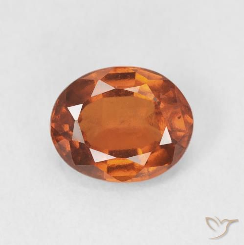 1.71ct Natural Naranja oscuro Granate Hessonita, Ovalada, VS-SI