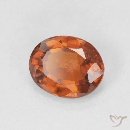 granate hessonita Naranja oscuro natural de 1.71 ct, Ovalada, VS-SI