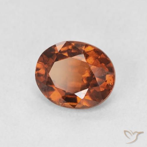 granate hessonita Naranja rojizo natural de 1.38 ct, Ovalada, VS-SI