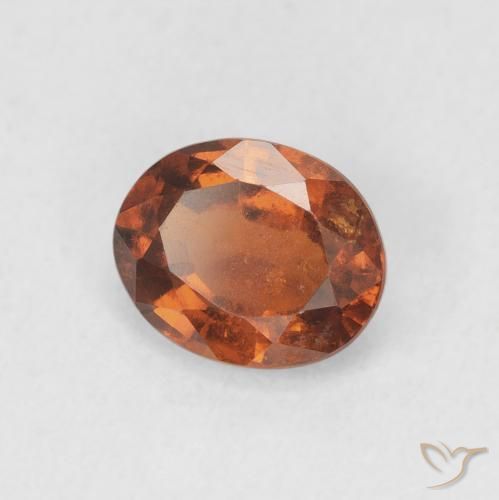 granate hessonita Naranja oscuro natural de 1.35 ct, Ovalada, VS-SI