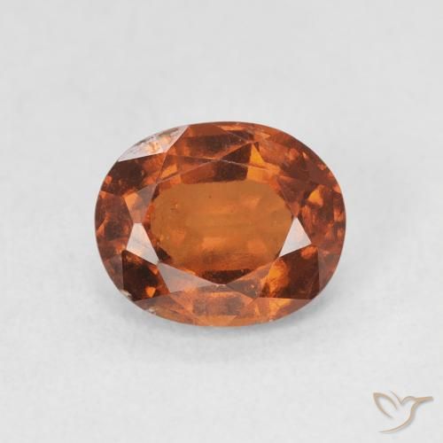 1.69ct Natural Medium Dark-Orange Granate Hessonita, Ovalada, VS-SI