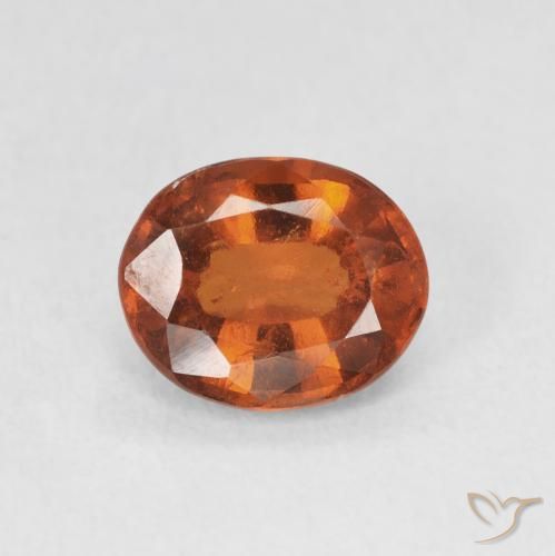 1.94ct Natural Naranja oscuro Granate Hessonita, Ovalada, VS-SI