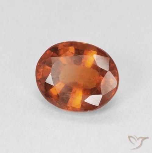 granate hessonita Naranja oscuro natural de 1.94 ct, Ovalada, VS-SI