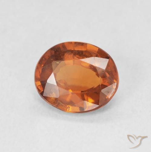 granate hessonita Naranja oscuro natural de 1.37 ct, Ovalada, VS-SI