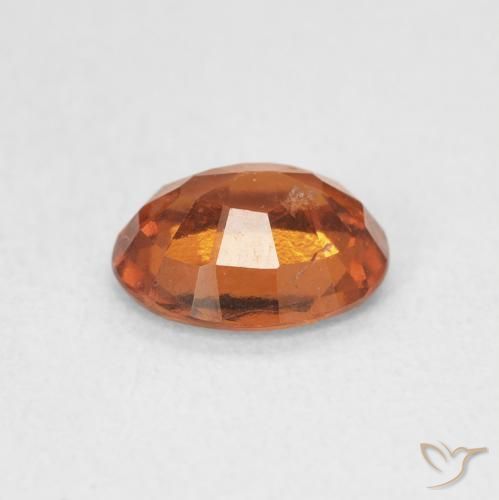 granate hessonita Naranja oscuro natural de 1.37 ct, Ovalada, VS-SI