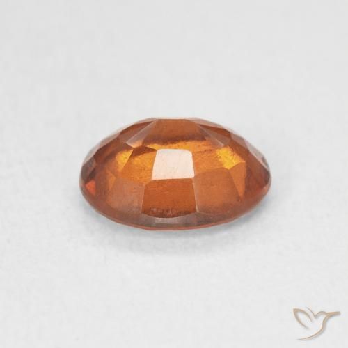 granate hessonita Naranja oscuro natural de 1.56 ct, Ovalada, VS-SI