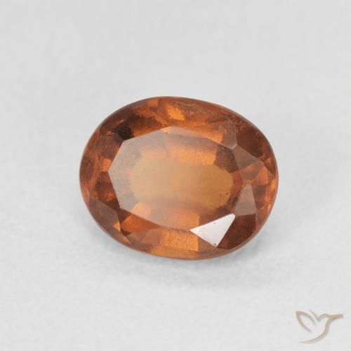 granate hessonita Naranja oscuro natural de 1.13 ct, Ovalada, VVS-VS