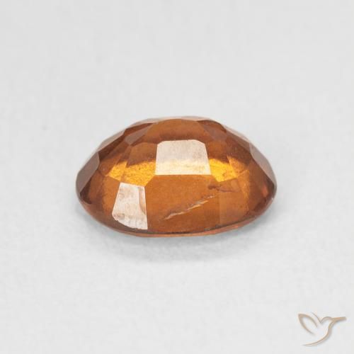 granate hessonita Naranja oscuro natural de 1.13 ct, Ovalada, VVS-VS