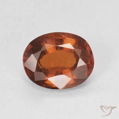 1.32ct Natural Medium Dark-Orange Granate Hessonita, Ovalada, VS-SI