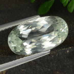 Hiddenite Verde mar claro natural de 5.23 ct, Corte Óvalo, VVS-VS
