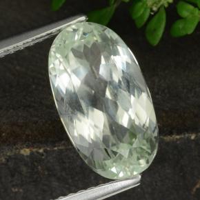 Hiddenite Verde mar claro natural de 5.23 ct, Corte Óvalo, VVS-VS