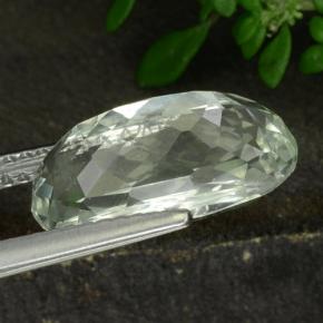 Hiddenite Verde mar claro natural de 5.23 ct, Corte Óvalo, VVS-VS