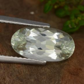 Hiddenite Blanco verdoso pálido natural de 2.84 ct, Corte Óvalo, VVS-VS