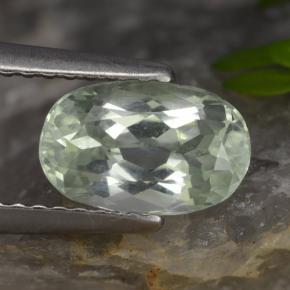 Hiddenita verde claro natural de 1,48 ct, corte óvalo, VVS-VS