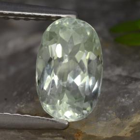 Hiddenita verde claro natural de 1,48 ct, corte óvalo, VVS-VS