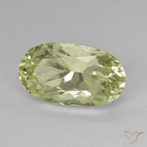 Hiddenite Verde claro natural de 9.83 ct, Ovalada, VS-SI