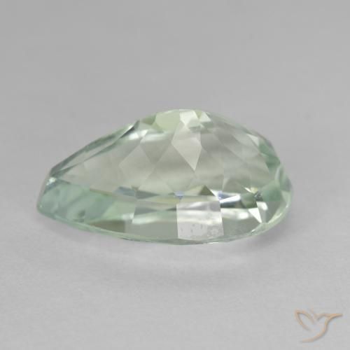 Hiddenite Verde amarillo claro natural de 9.73 ct, En forma de pera, VS