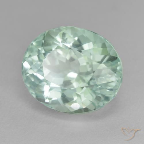 Hiddenite Verde azul natural de 16.49 ct, Ovalada, VS-SI
