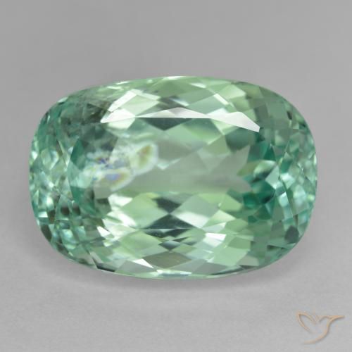 23.63ct Natural Verde azulado Hiddenita, Forma Cojín, VS-SI