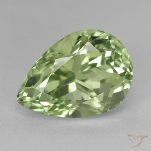 13.80ct Natural Verde medio Hiddenita, En forma de pera, VS-SI