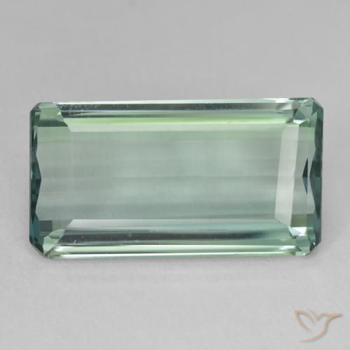 13.37ct Natural Verde azulado Hiddenita, corte esmeralda, VVS-VS