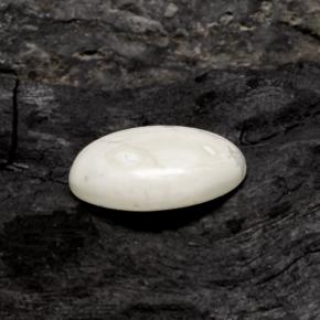 Howlita blanco natural de 9,74 ct, corte óvalo, opaco