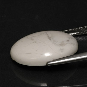 Howlita Blanco verdoso natural de 9.26 ct, Corte Óvalo, Opaco