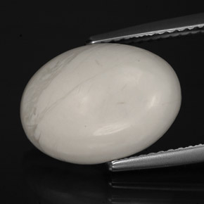 Howlita blanco natural de 6,21 ct, corte óvalo, opaco