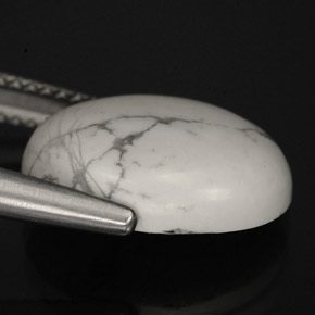 Howlita Blanco verdoso natural de 5.82 ct, Corte Óvalo, Opaco