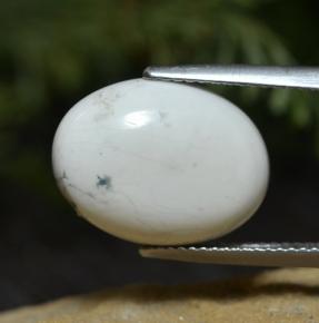 Howlita blanco natural de 8,33 ct, corte óvalo, opaco