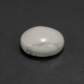 Howlita blanco natural de 2,63 ct, corte óvalo, opaco