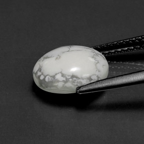 Howlita Blanco verdoso natural de 2.60 ct, Corte Óvalo, Opaco