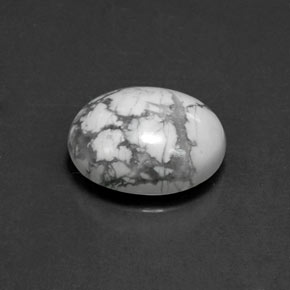 Howlita blanco natural de 2,69 ct, corte óvalo, opaco