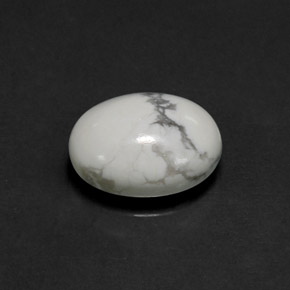 Howlita blanco natural de 2,55 ct, corte óvalo, opaco