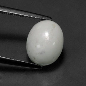 Howlita blanco natural de 2,94 ct, corte óvalo, opaco