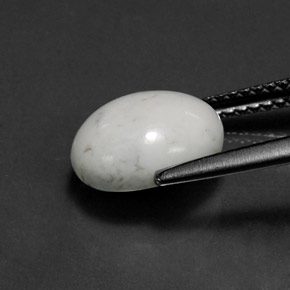Howlita blanco natural de 2,94 ct, corte óvalo, opaco
