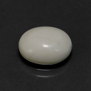 Howlita blanco natural de 2,63 ct, corte óvalo, opaco