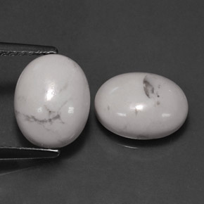 Gemas de Howlita Blanco verdoso natural de  ct, Corte Óvalo, Opaco